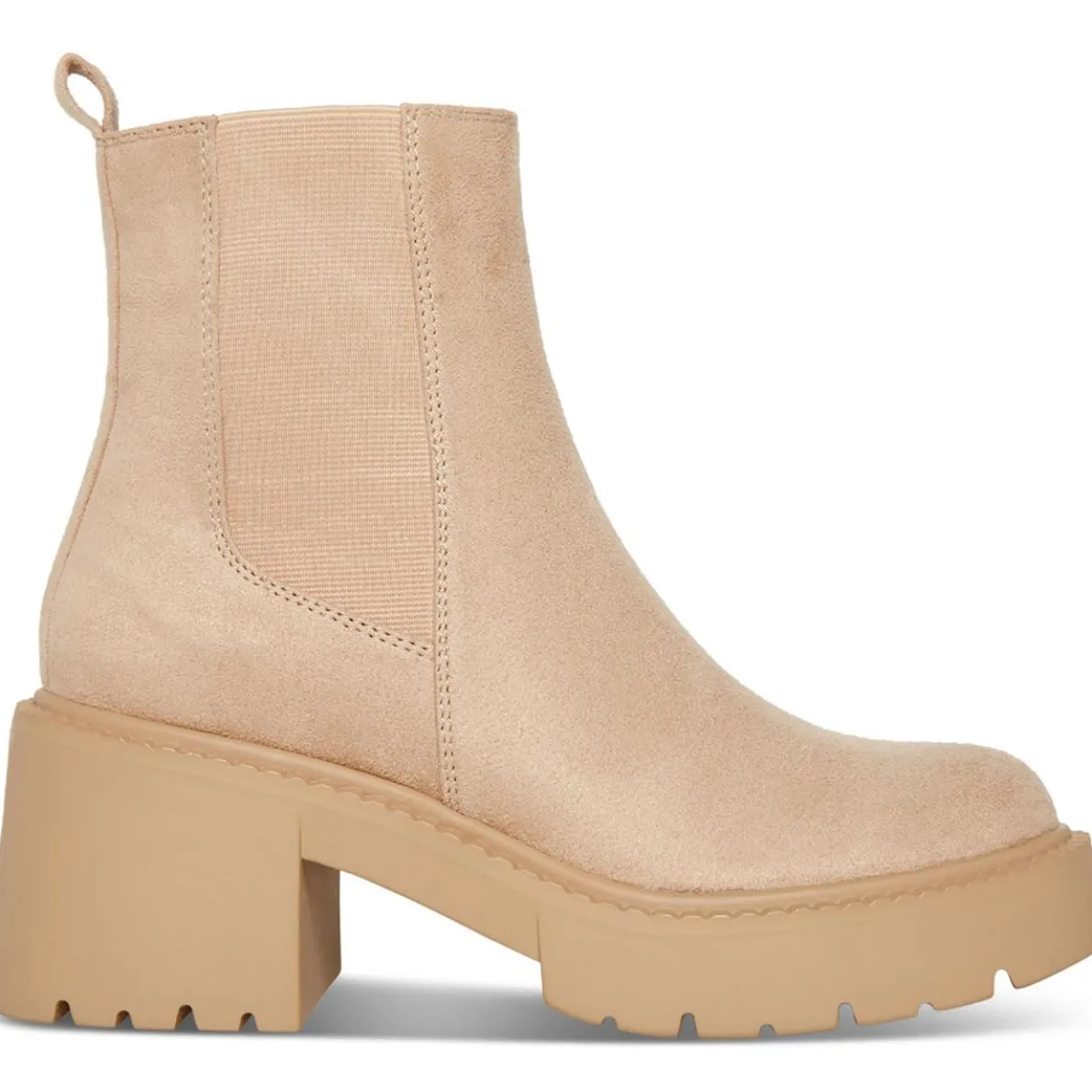 Trust Faux Suede Lug Sole Chelsea Boots