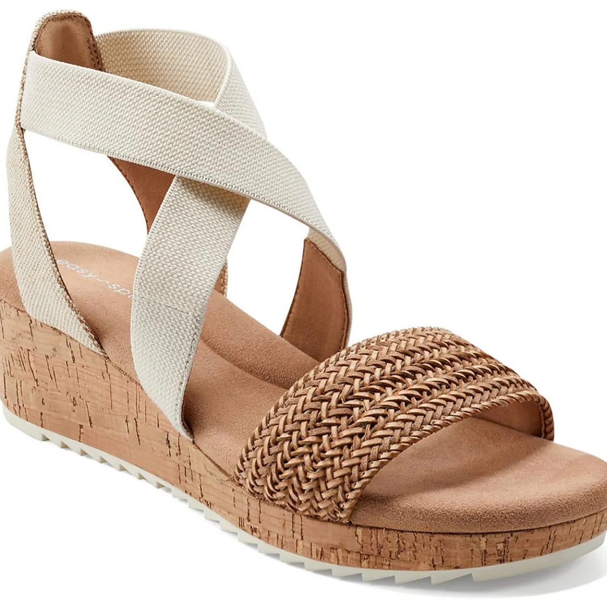 Lorena Canvas Criss-Cross Wedge Sandals