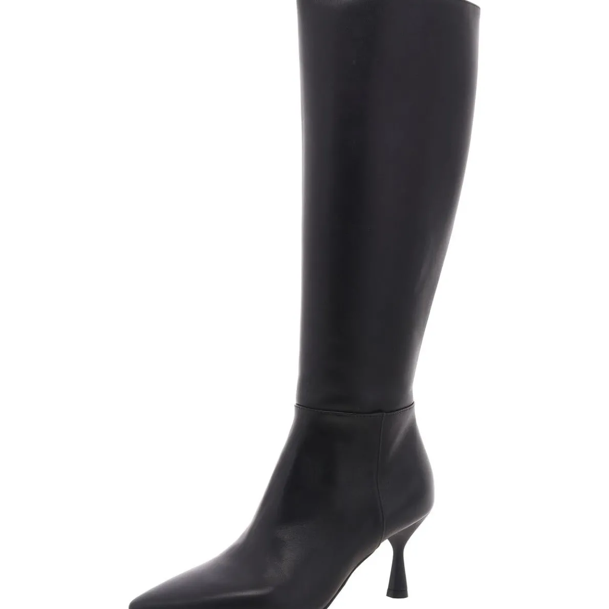 Zipper Leather Knee-High Boots