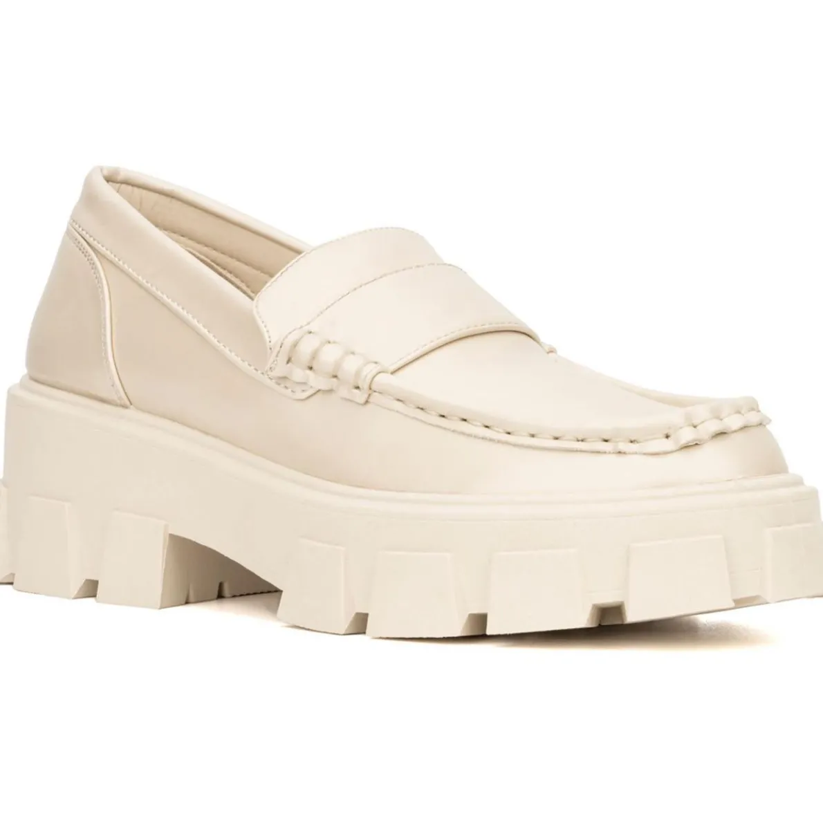 Faux Leather Chunky Loafers