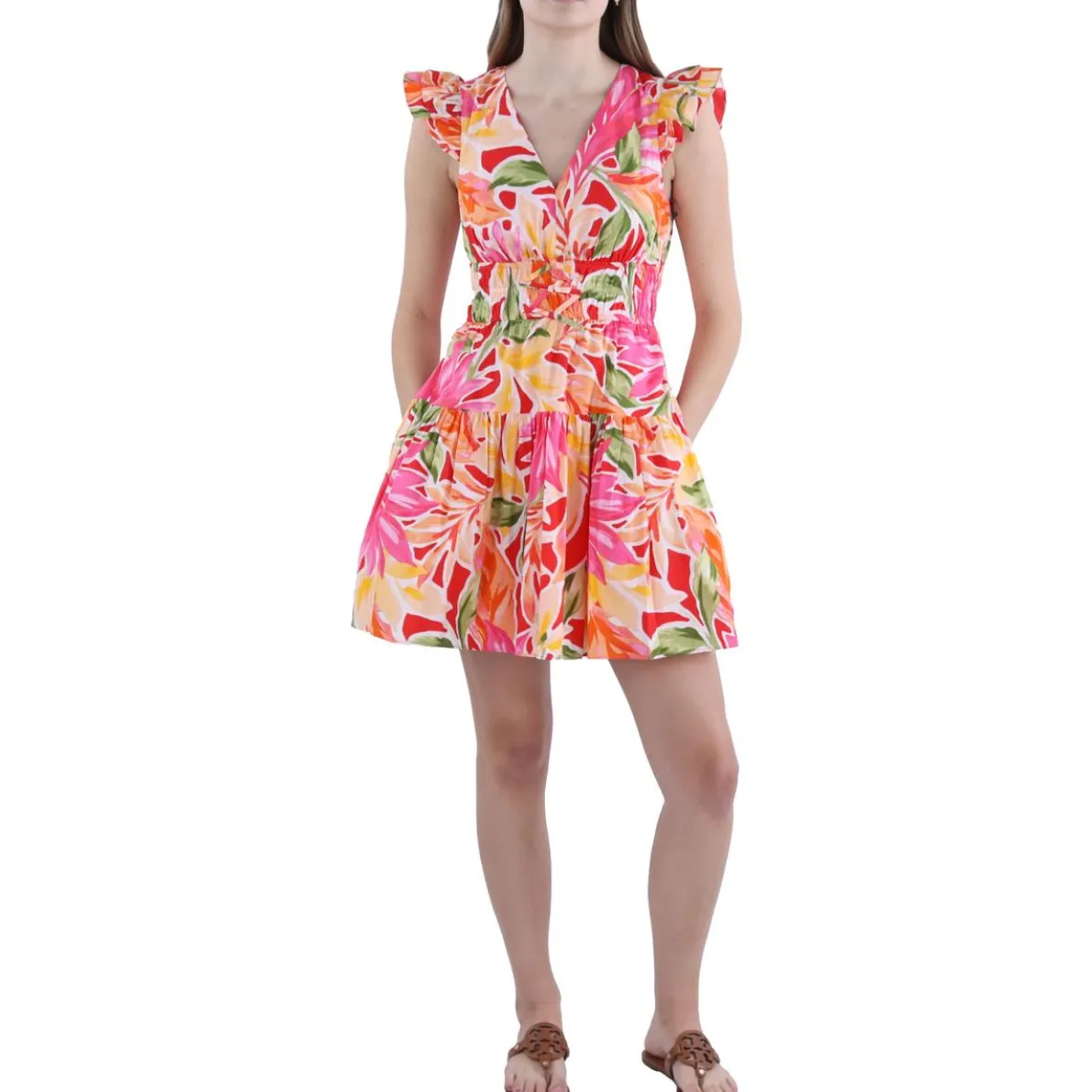 Floral Print Short Mini Dress