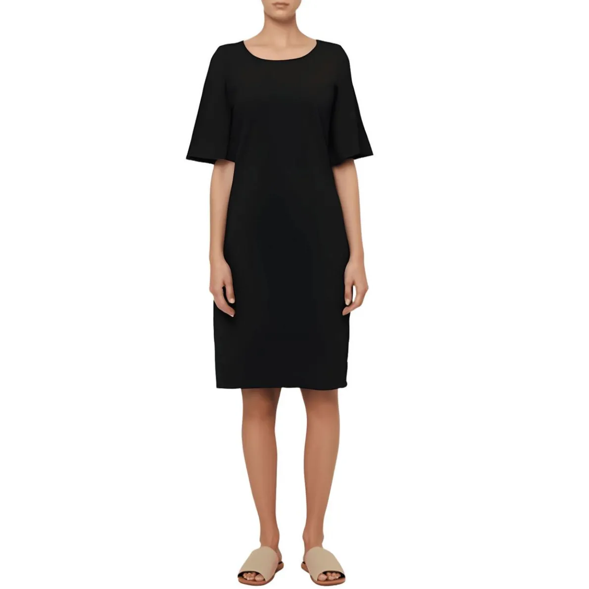 Above Knee Boat Neck Mini Dress