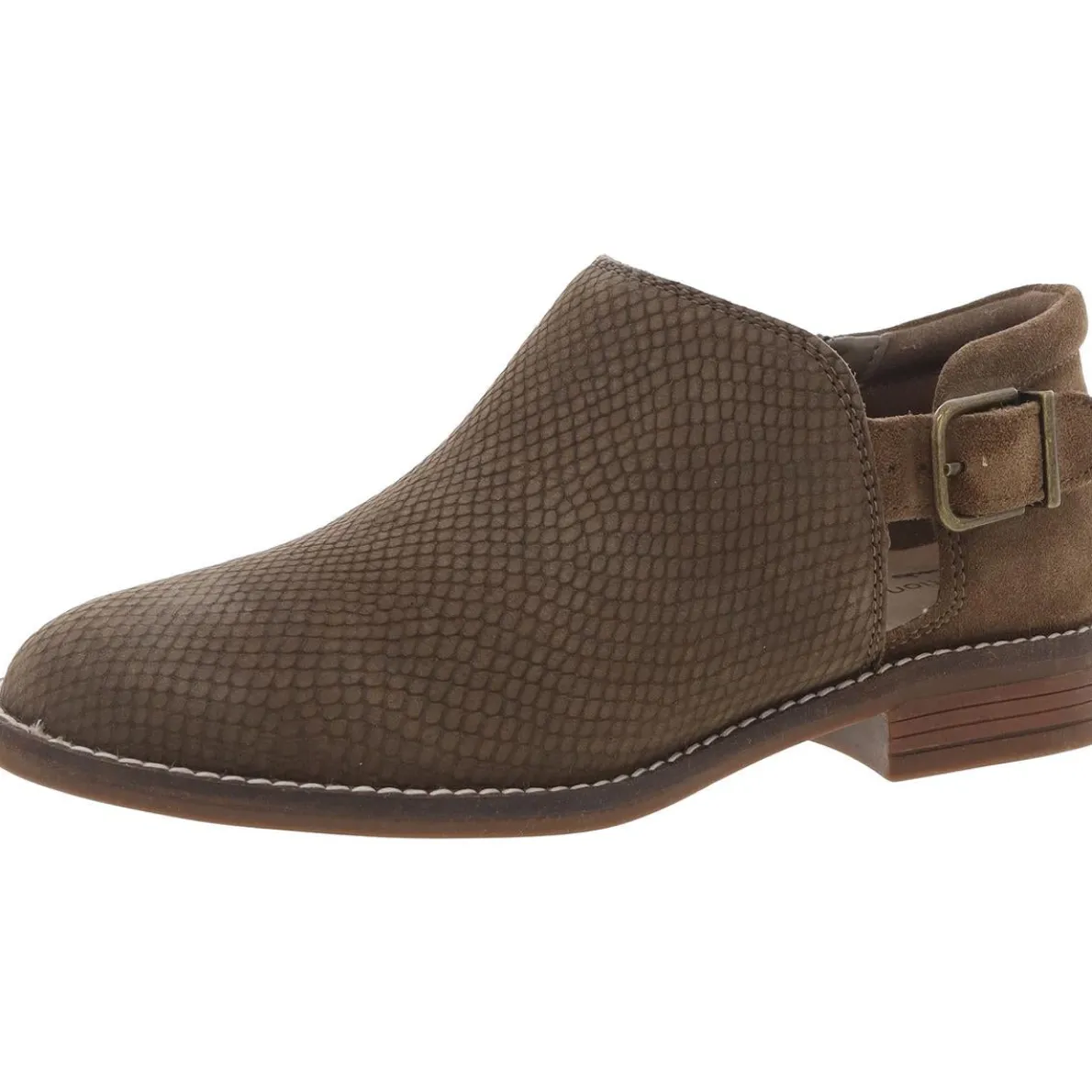 Embossed Suede Booties
