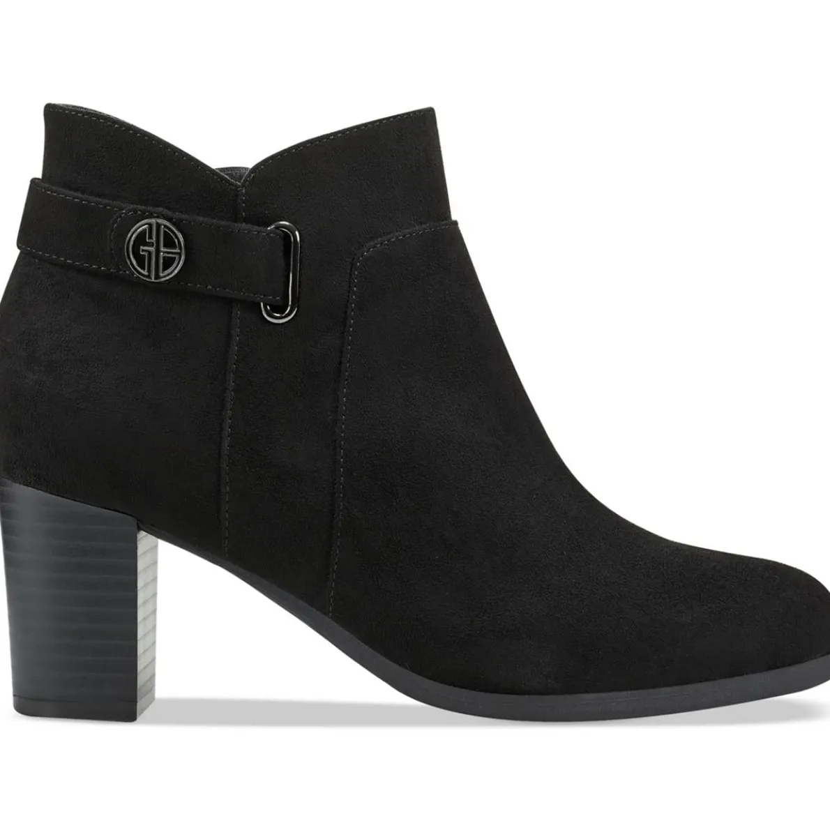 Artemyss Booties Faux Suede Block Heel Booties