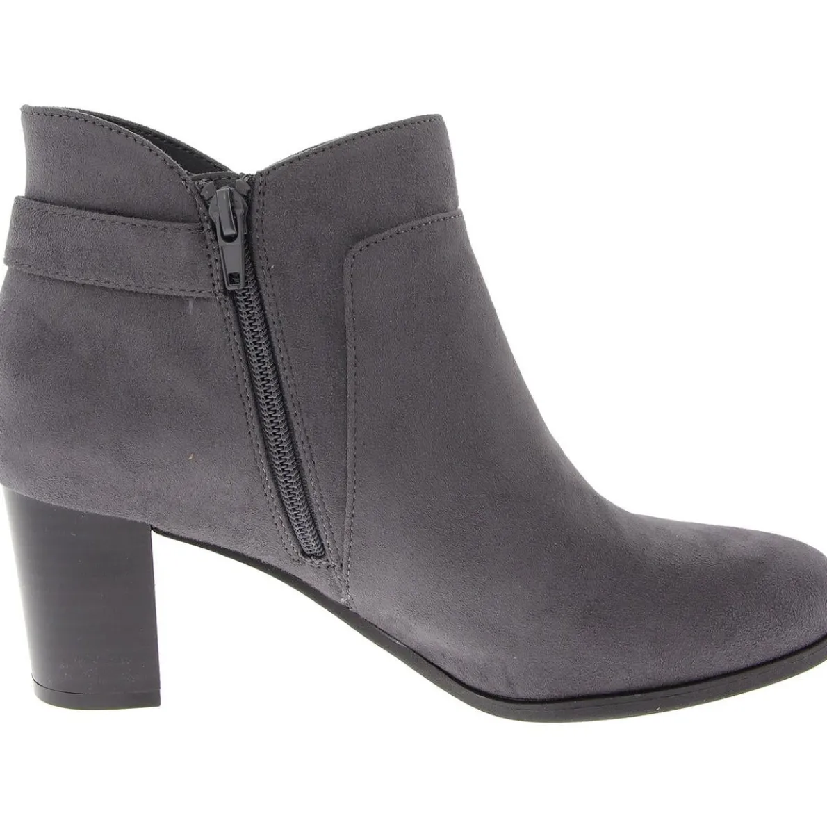 Artemyss Booties Faux Suede Block Heel Booties
