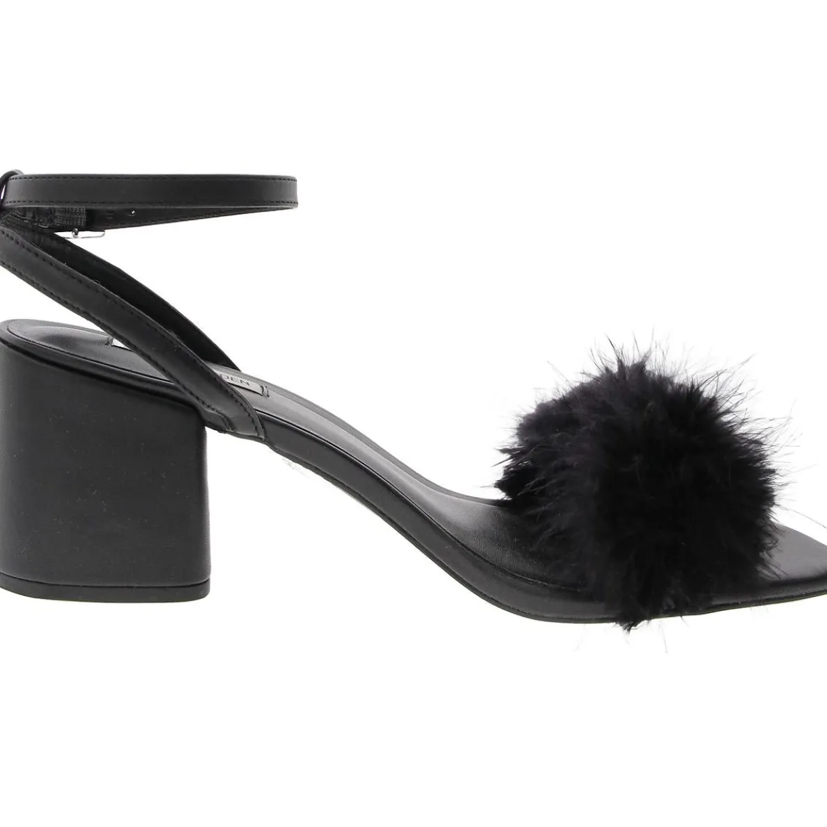 Audrina F Embellished Faux Leather Block Heel