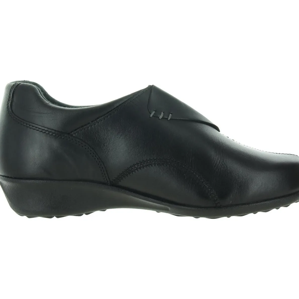 Naples Leather Slip On Wedge Boots