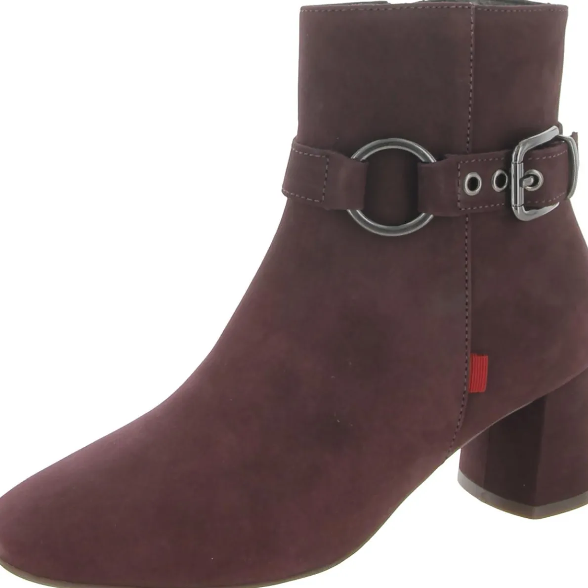 Madison Buckle Block Heel Ankle Boots