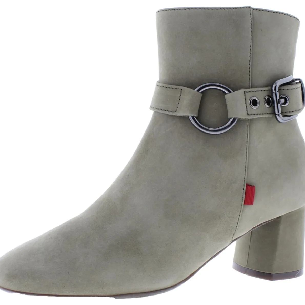 Madison Buckle Block Heel Ankle Boots