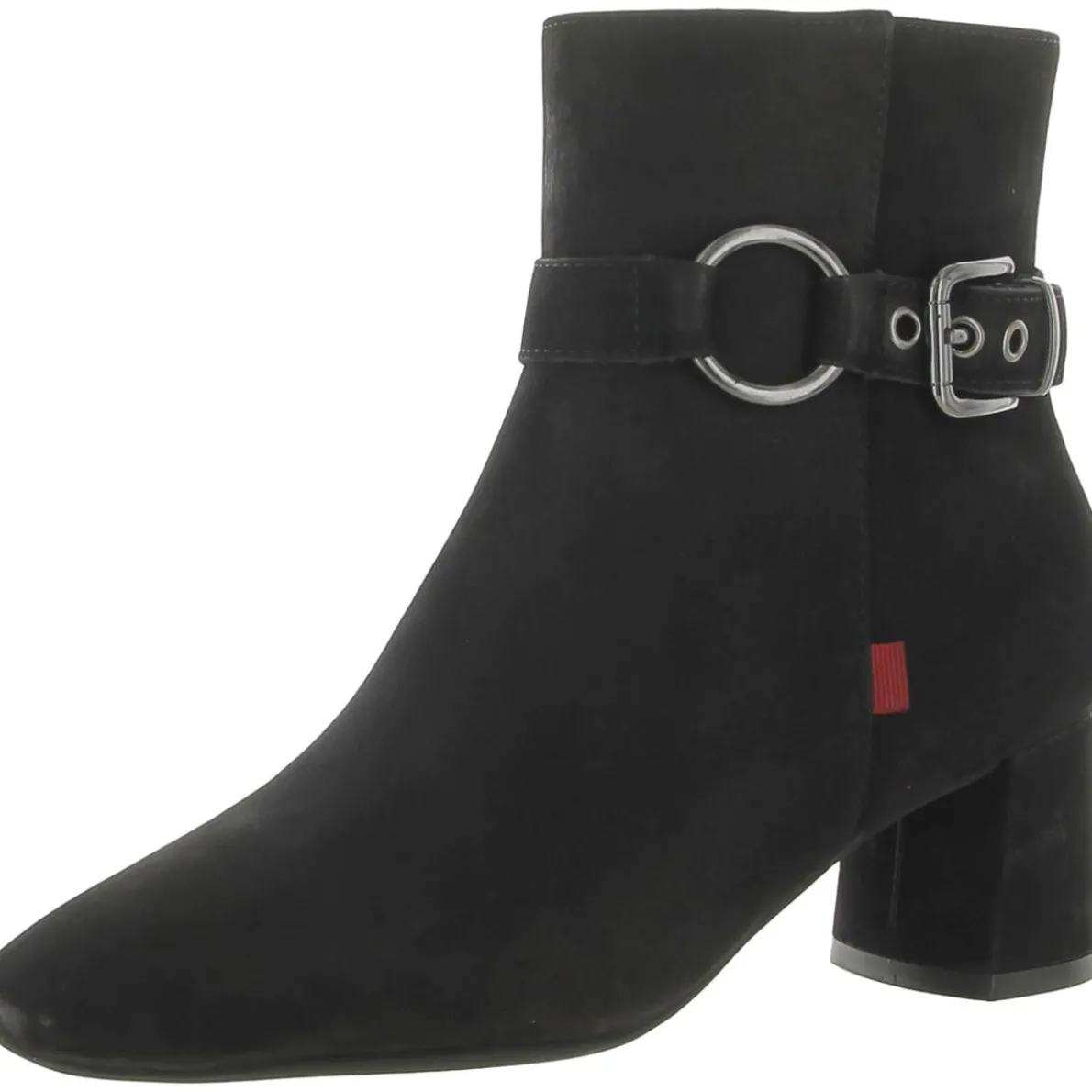 Madison Buckle Block Heel Ankle Boots