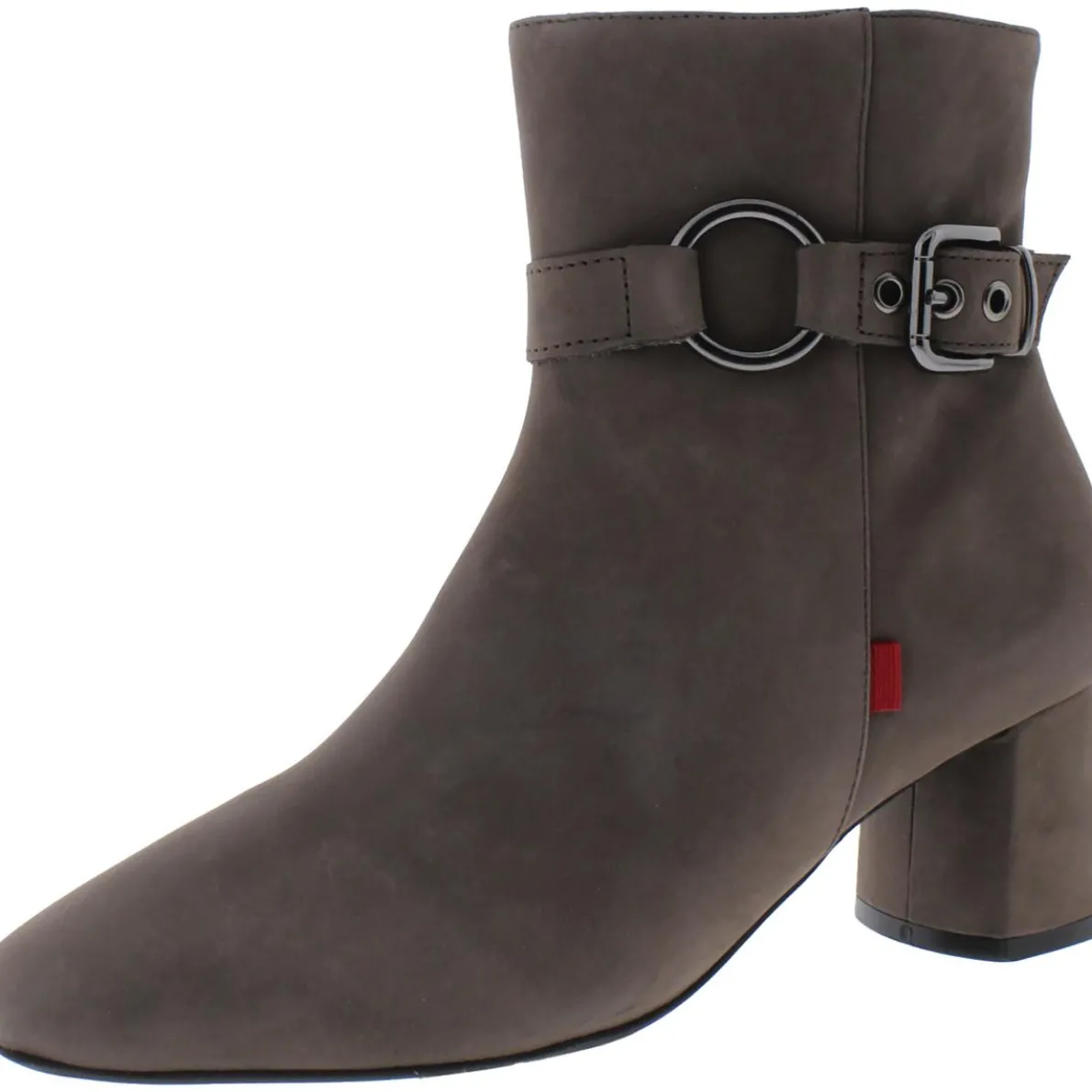 Madison Buckle Block Heel Ankle Boots