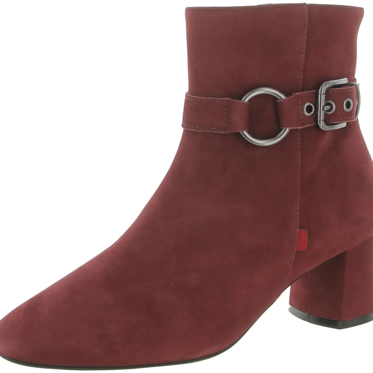 Madison Buckle Block Heel Ankle Boots