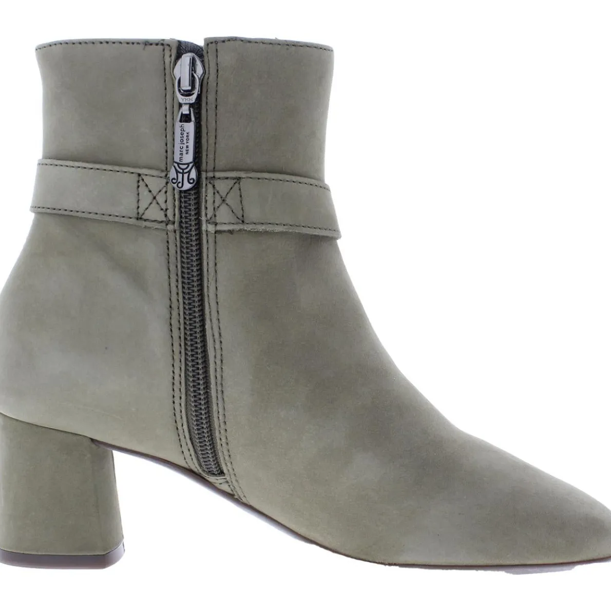 Madison Buckle Block Heel Ankle Boots
