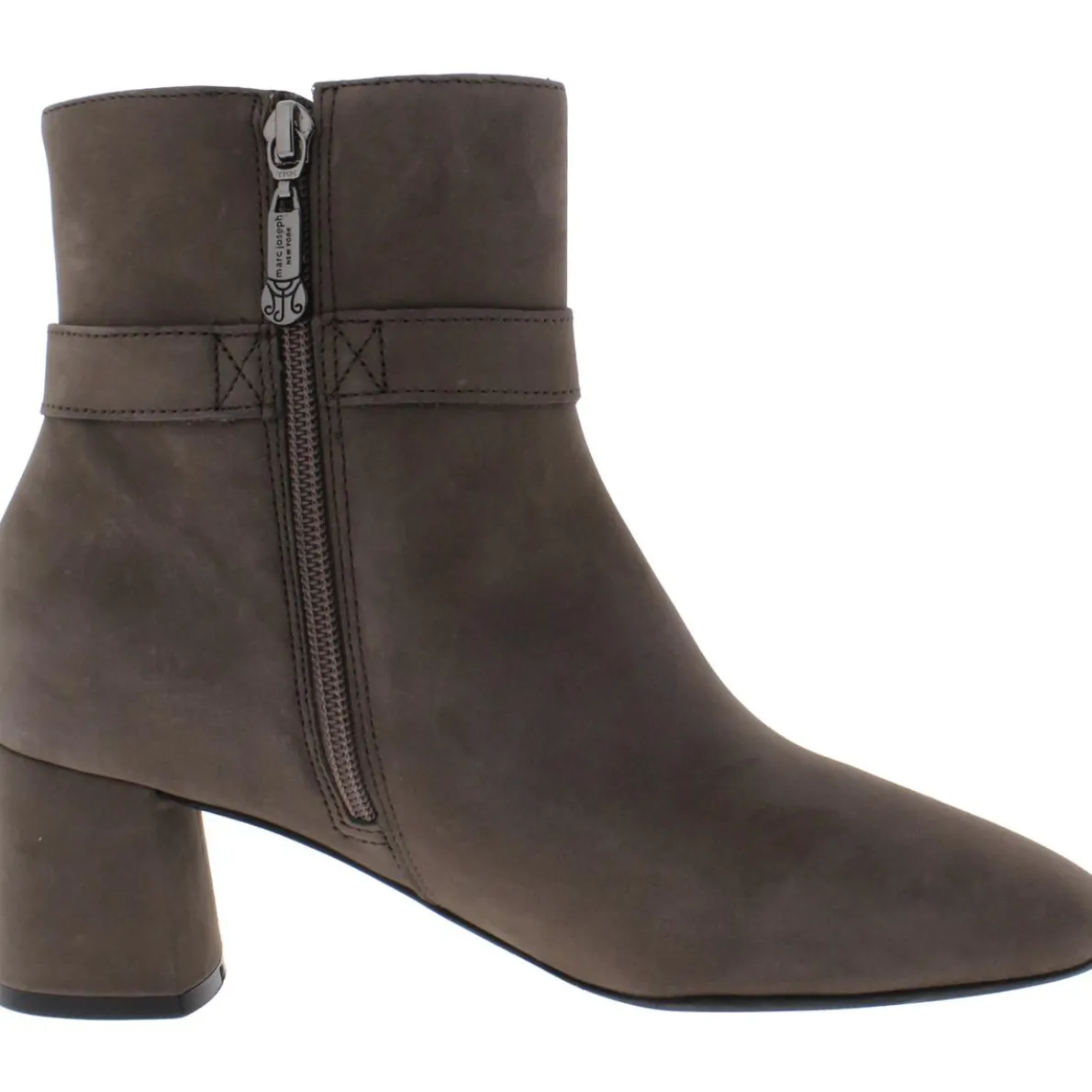 Madison Buckle Block Heel Ankle Boots