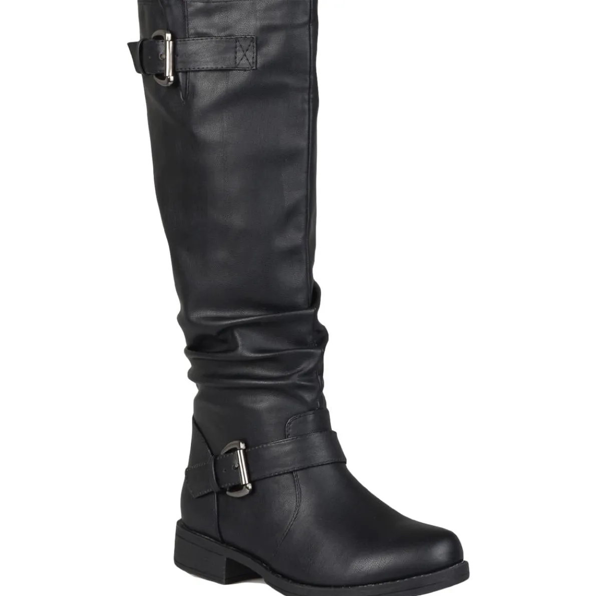 Stormy Faux Leather Wide Calf Knee-High Boots