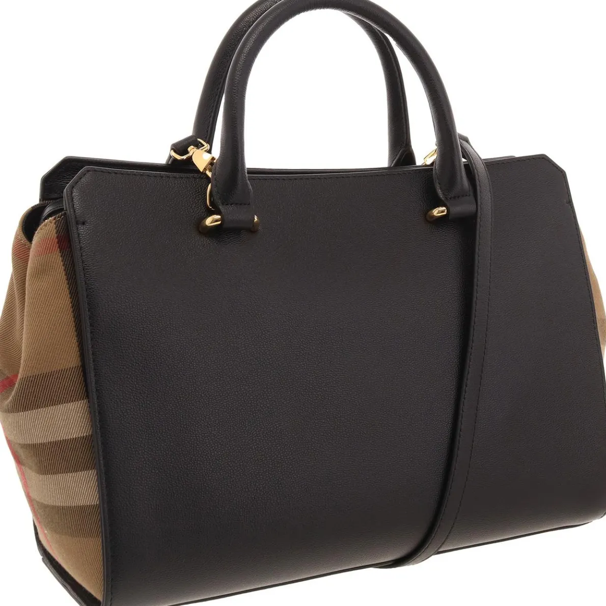 Banwell Mixed Media Leather Satchel Handbag