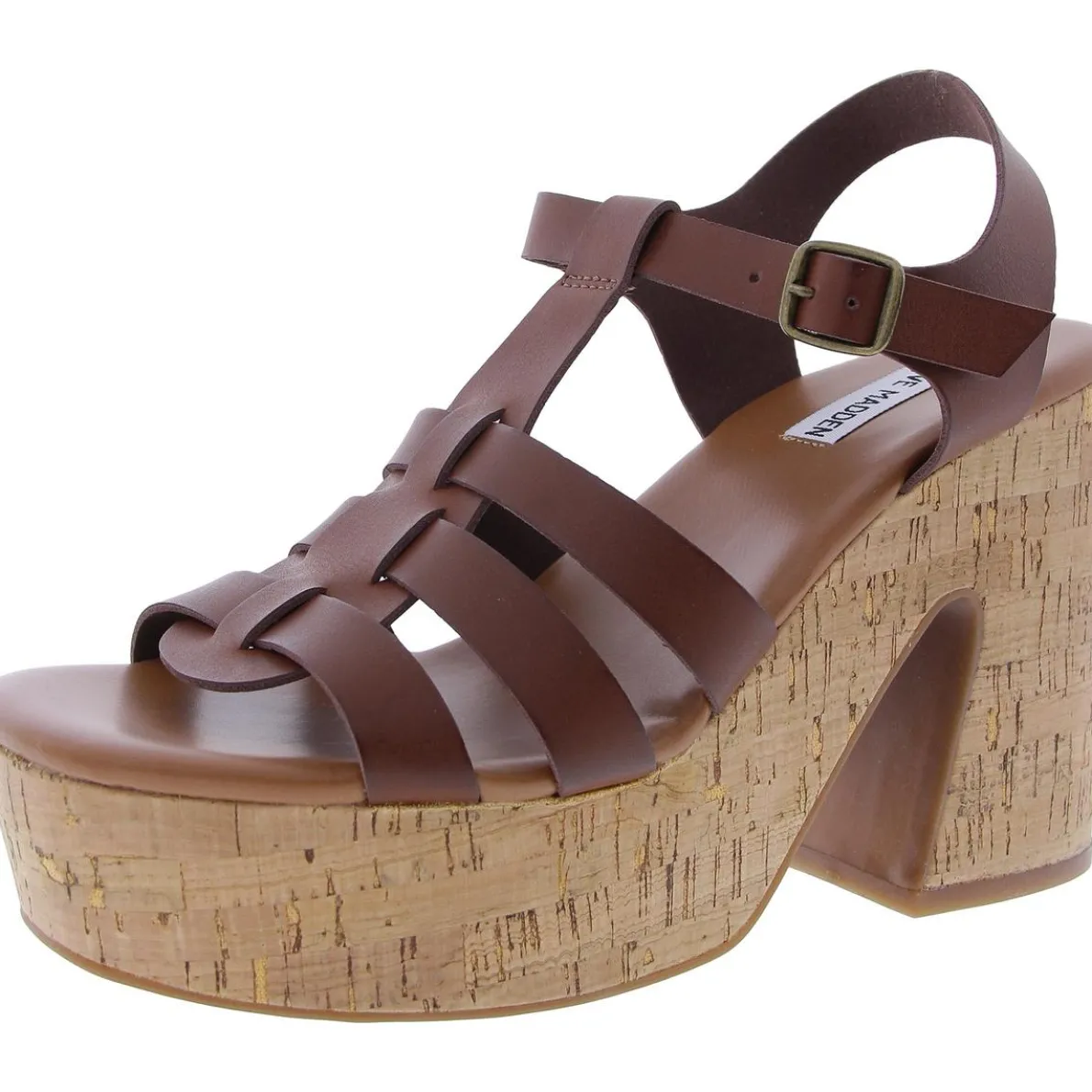 Hawaii Woven Faux Leather Platform Sandals