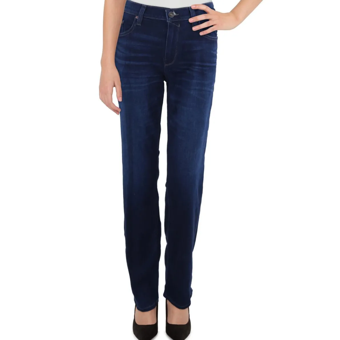 Normandie Stretch Denim Straight Leg Jeans