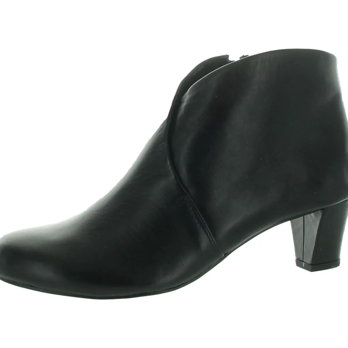 Zipper Leather Booties