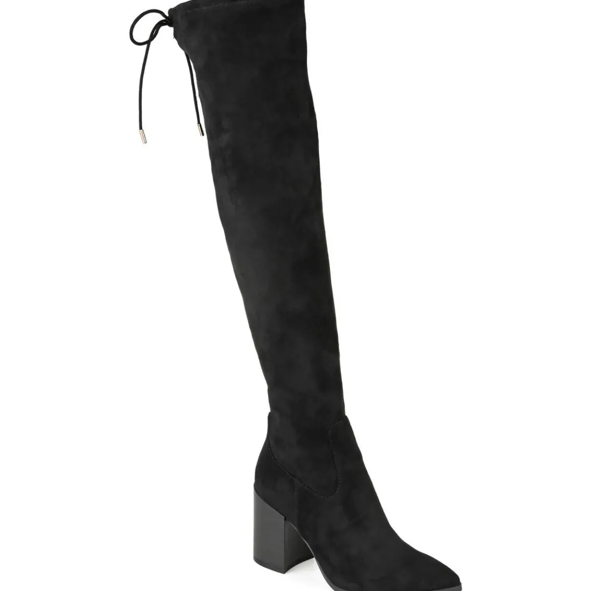Faux Suede Western Over-The-Knee Boots