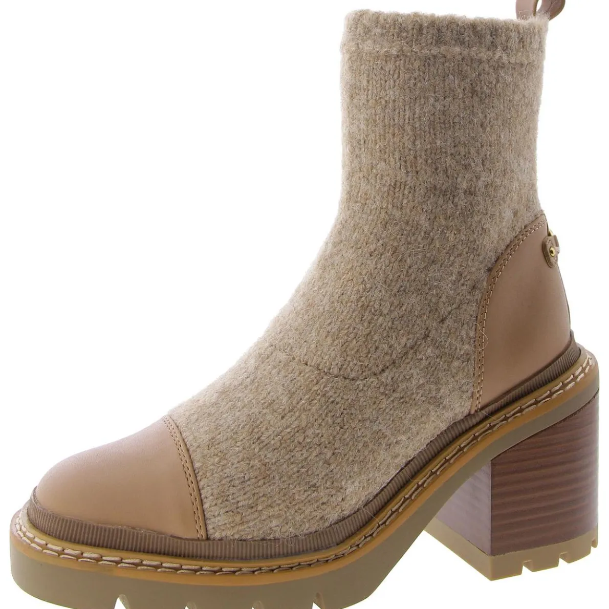 Faux Leather Cushioned Footbed Ankle Boots