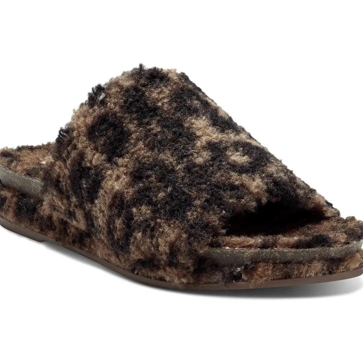 Gadini Faux Shearling Open Toe Slide Slippers