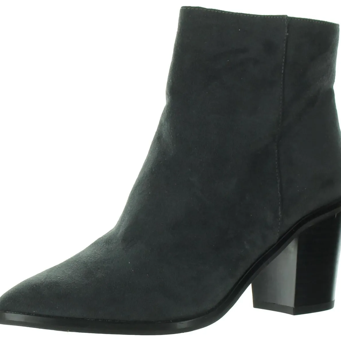 Braxton Fab Zipper Faux Suede Ankle Boots