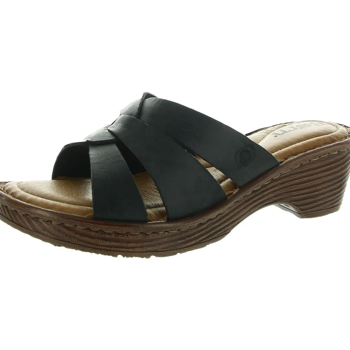 Solid Leather Huarache Sandals