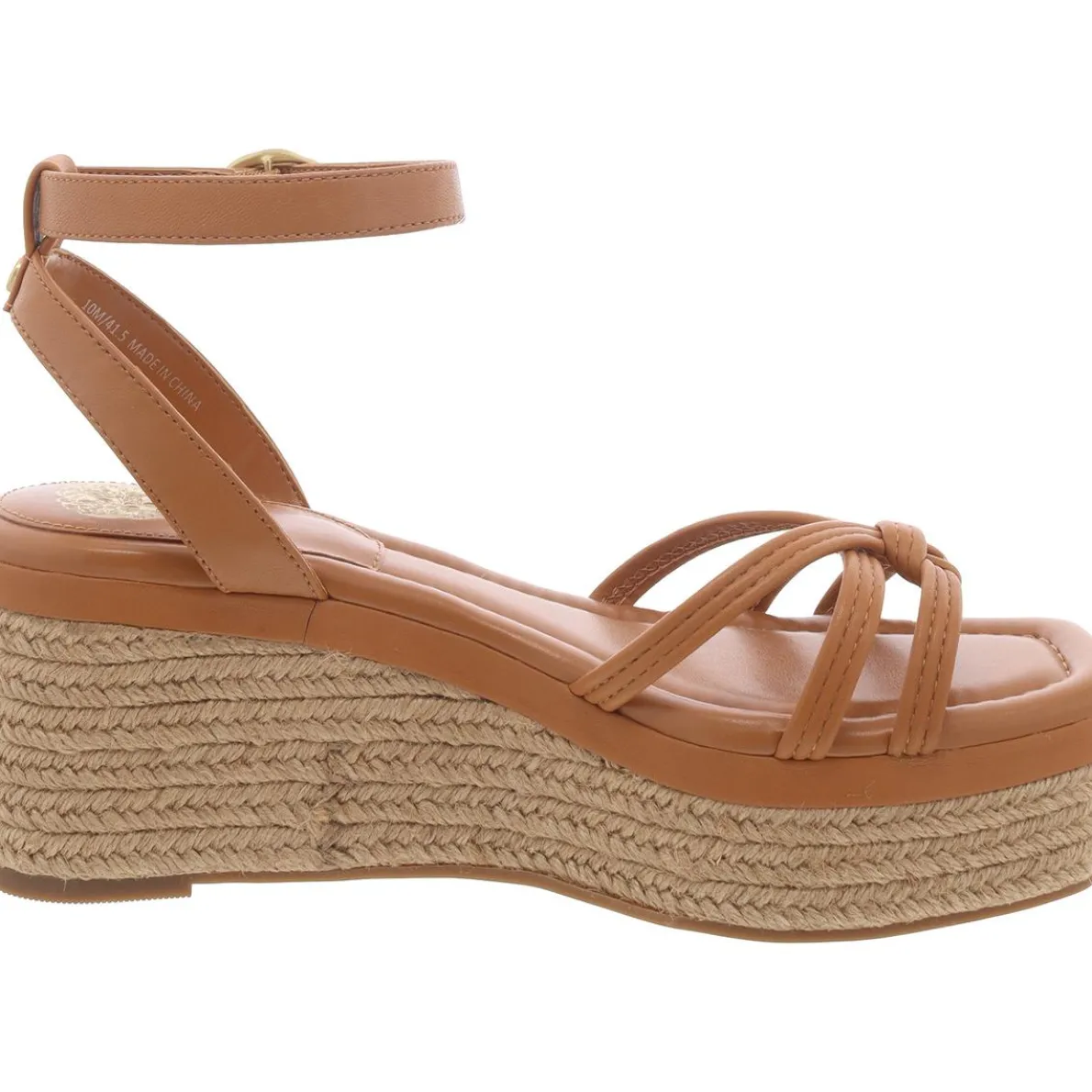 Loressa Leather Square Toe Wedge Sandals
