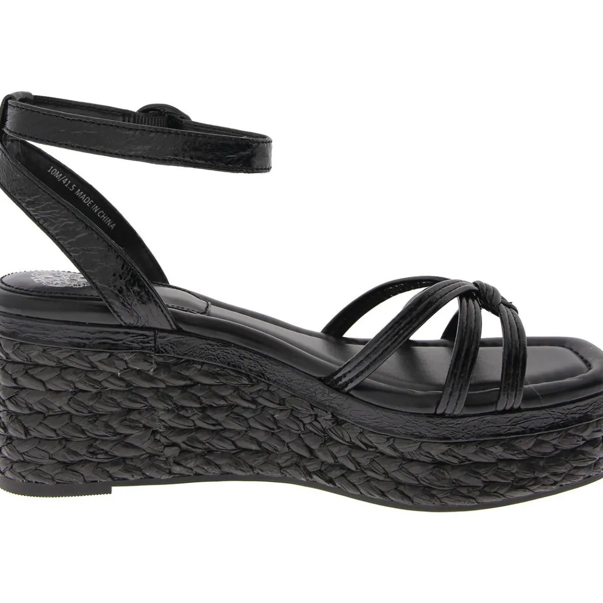 Loressa Leather Square Toe Wedge Sandals