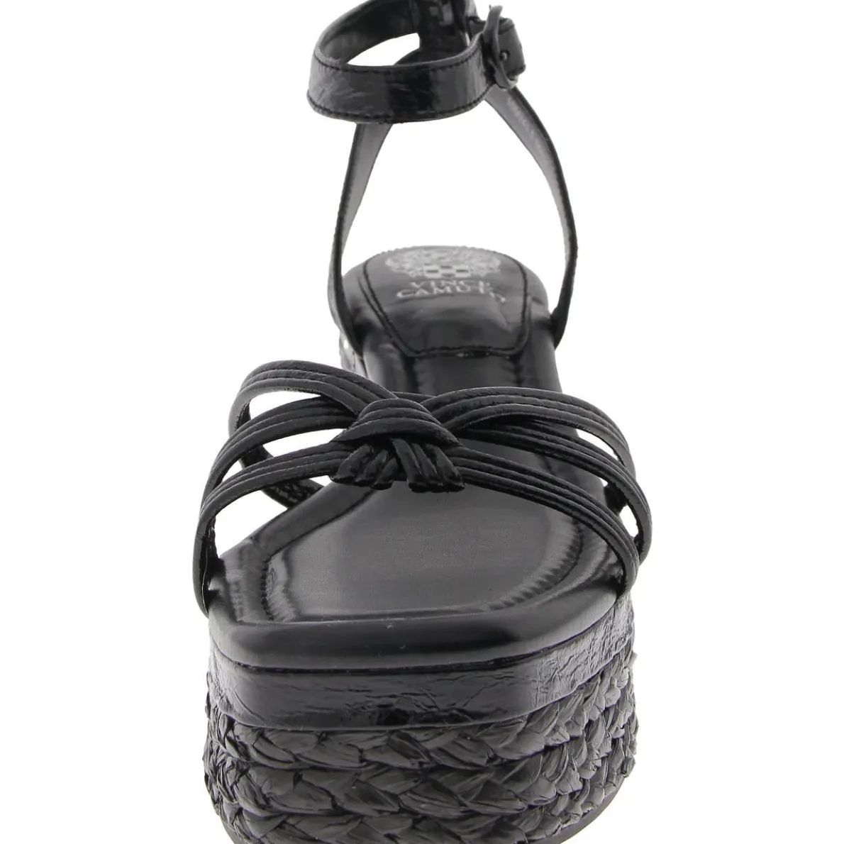 Loressa Leather Square Toe Wedge Sandals