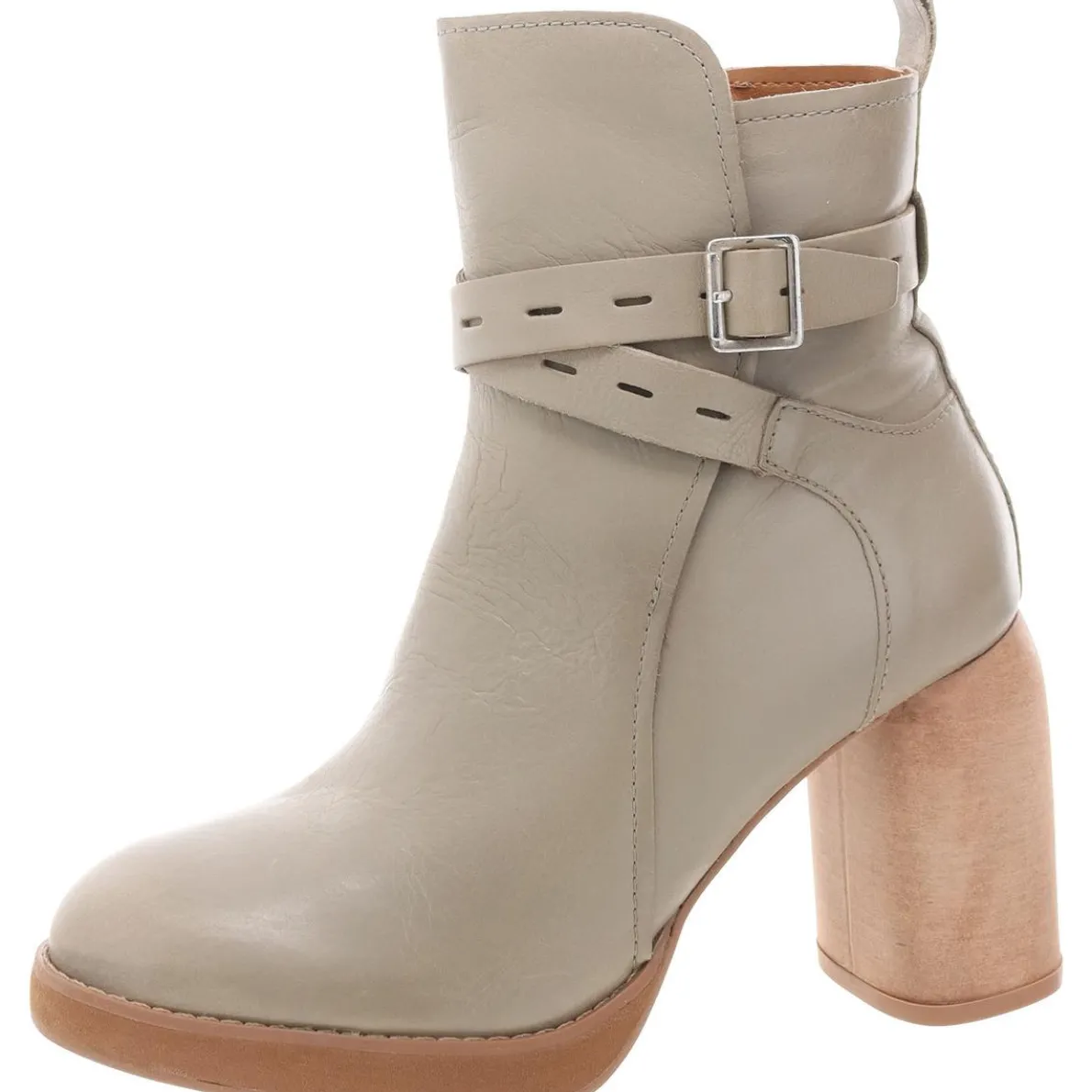 Natesa Zipper Leather Mid-Calf Boots