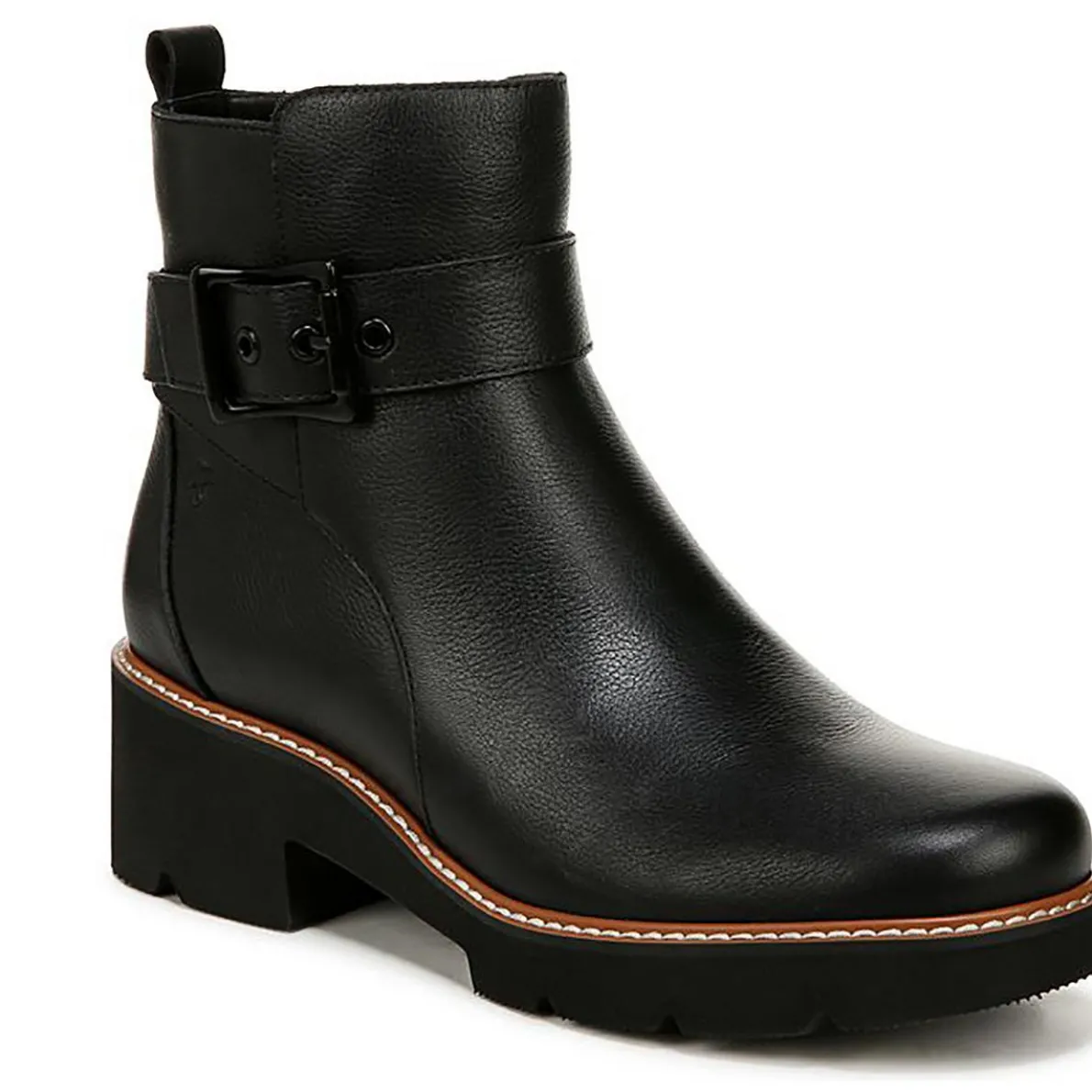 Darry Strap Leather Ankle Booties