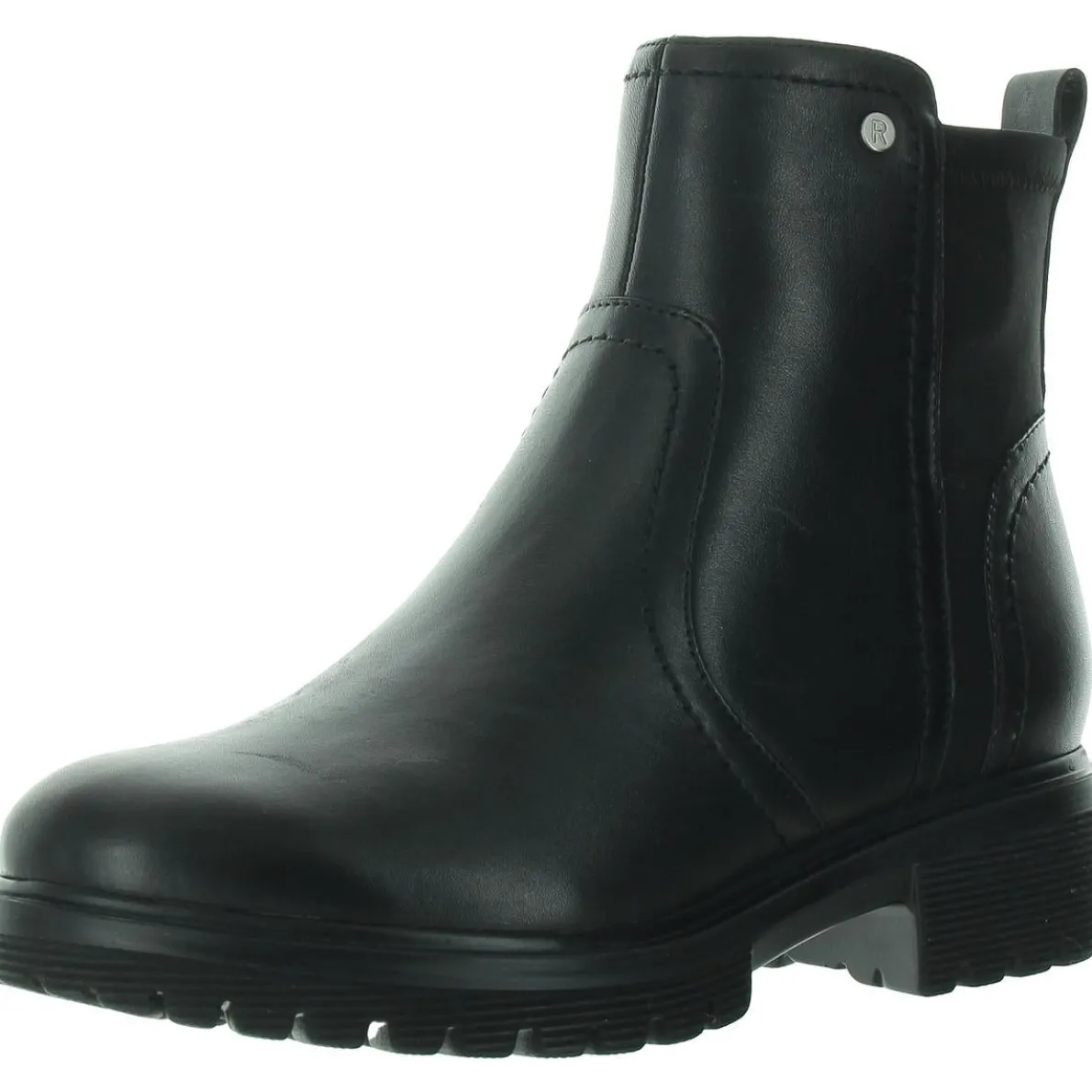 Isalina Zipper Leather Booties