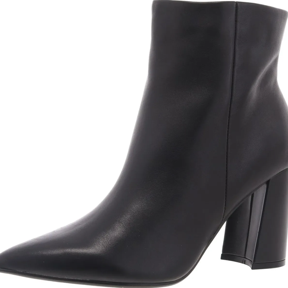 Gaylen Block Heel Leather Ankle Boots
