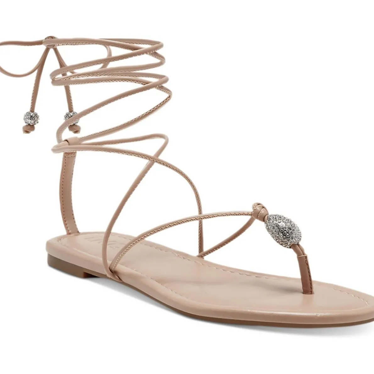 Amille Faux Leather Ankle Tie Strappy Sandals
