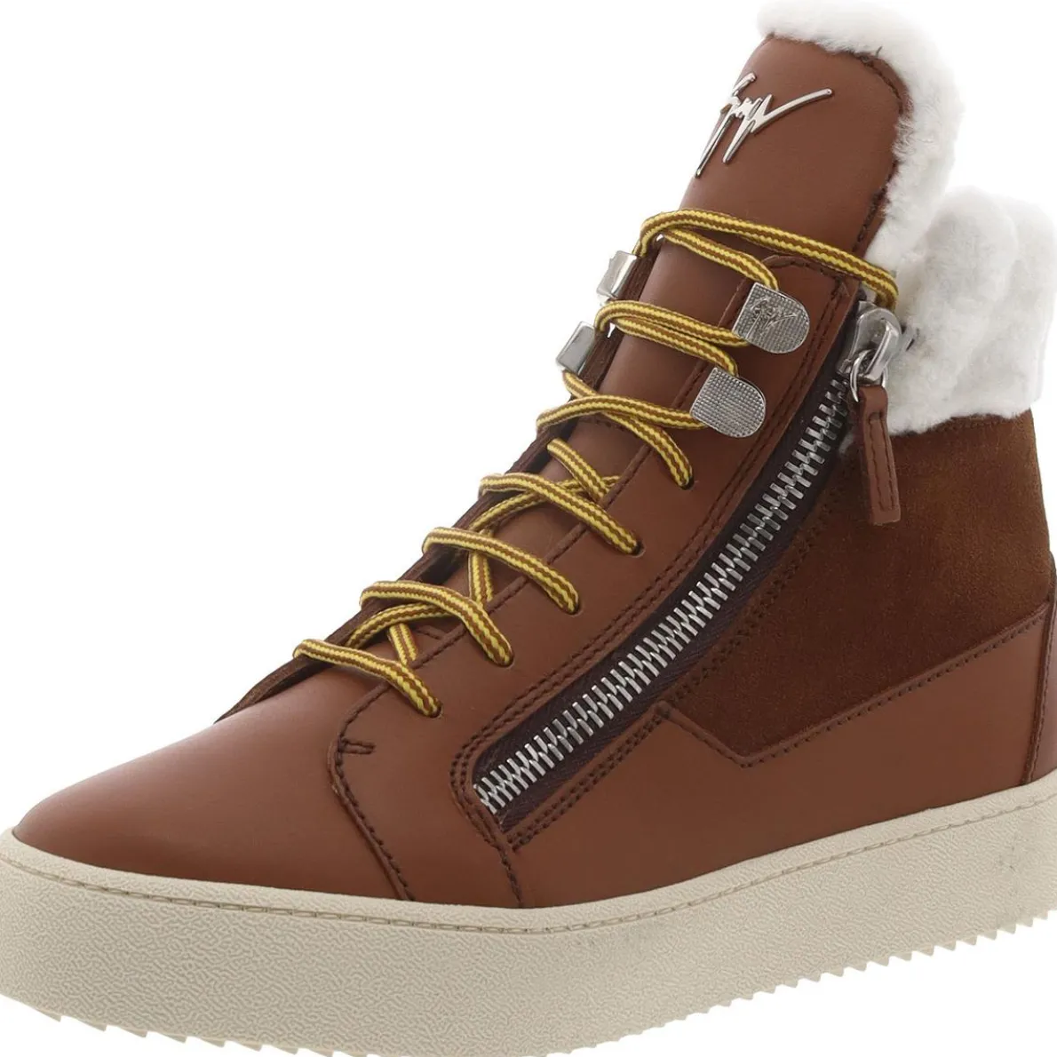 Double Zipper Fur Lined Ankle Boots