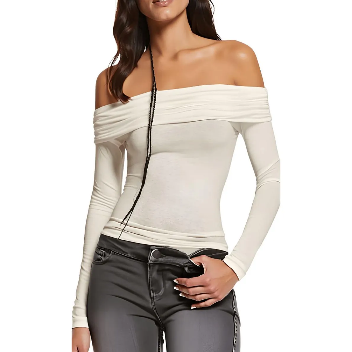 Solid Knit Pullover Top