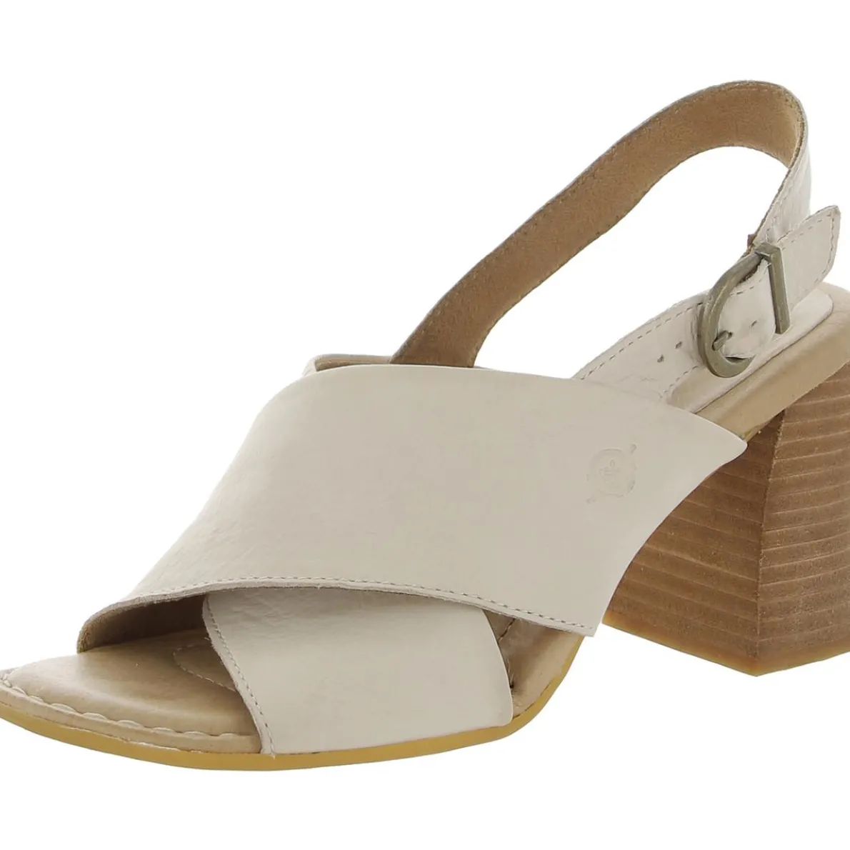 Leather Ankle Strap Block Heel
