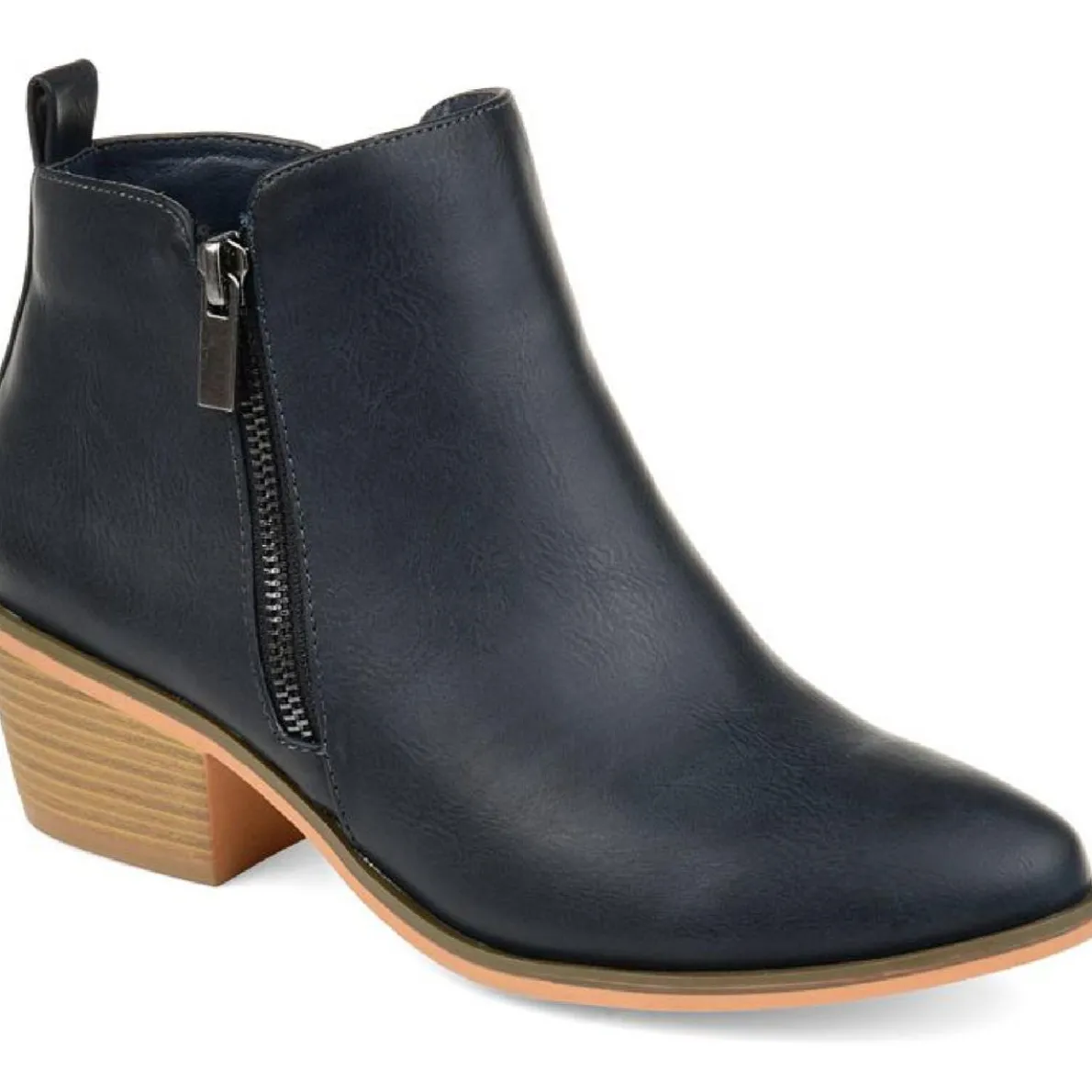 Rebel Pointed Toe Block Heel Ankle Boots
