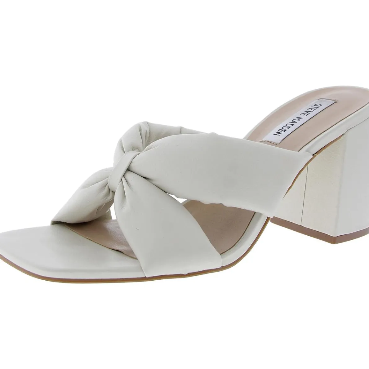 AVI Padded Insole Leather Block Heel