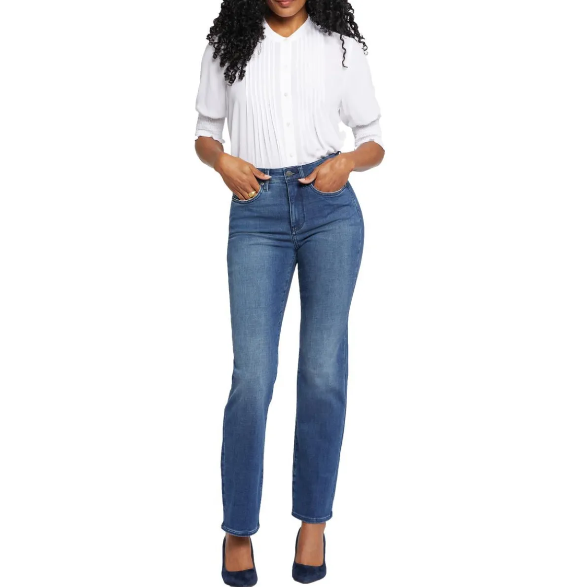 Denim Straight Leg Jeans