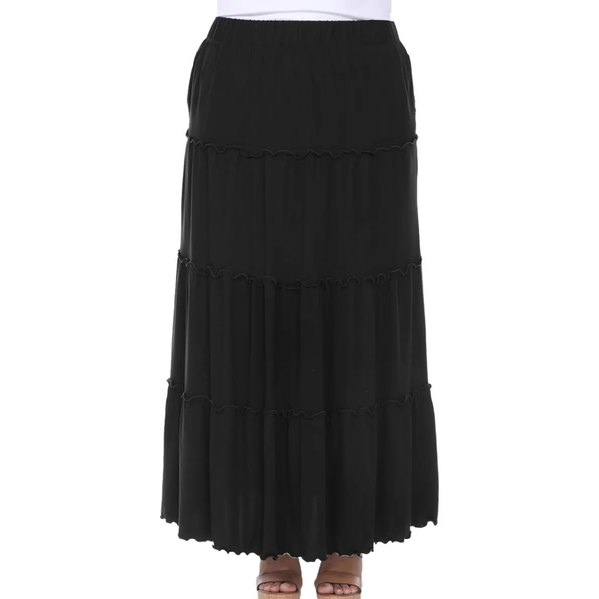Knit Tiered Maxi Skirt