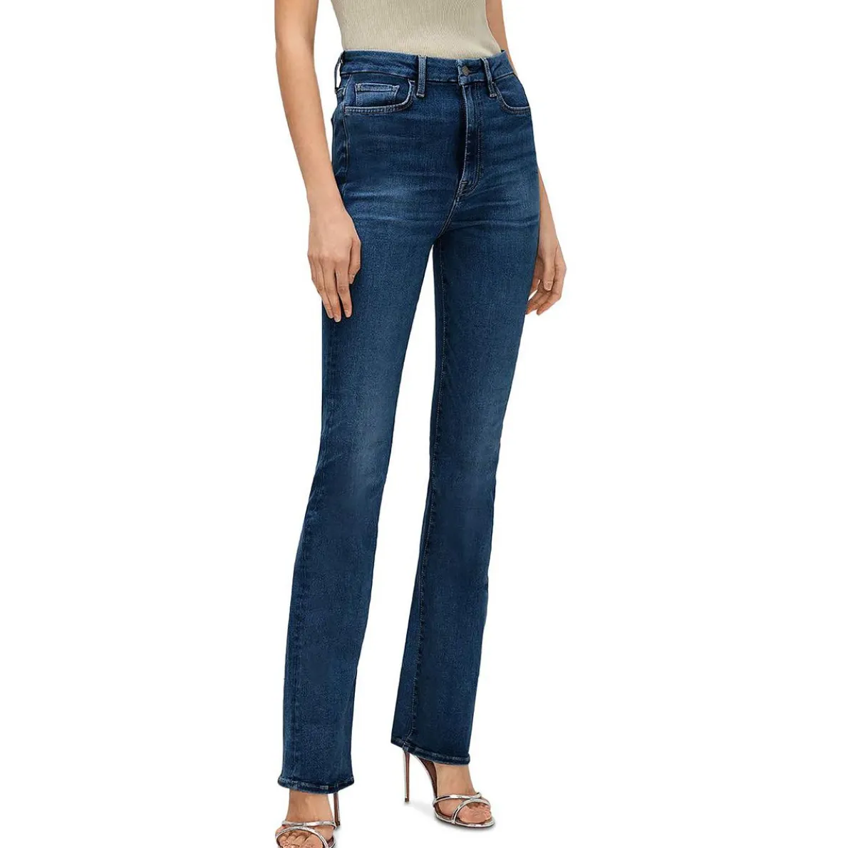 Slim Cotton Bootcut Jeans