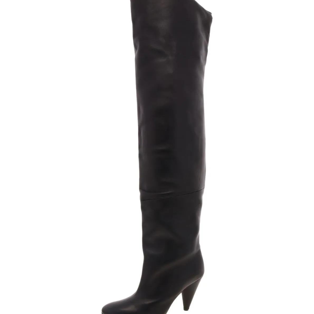 Solid Leather Over-The-Knee Boots