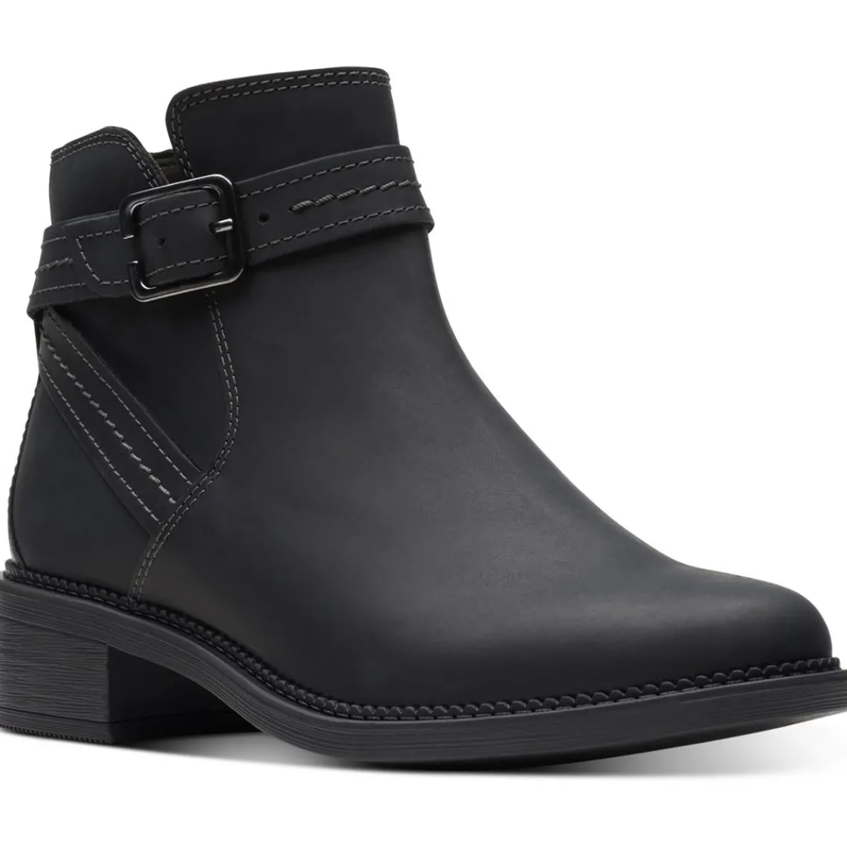 Maye Strap Leather Ankle Booties