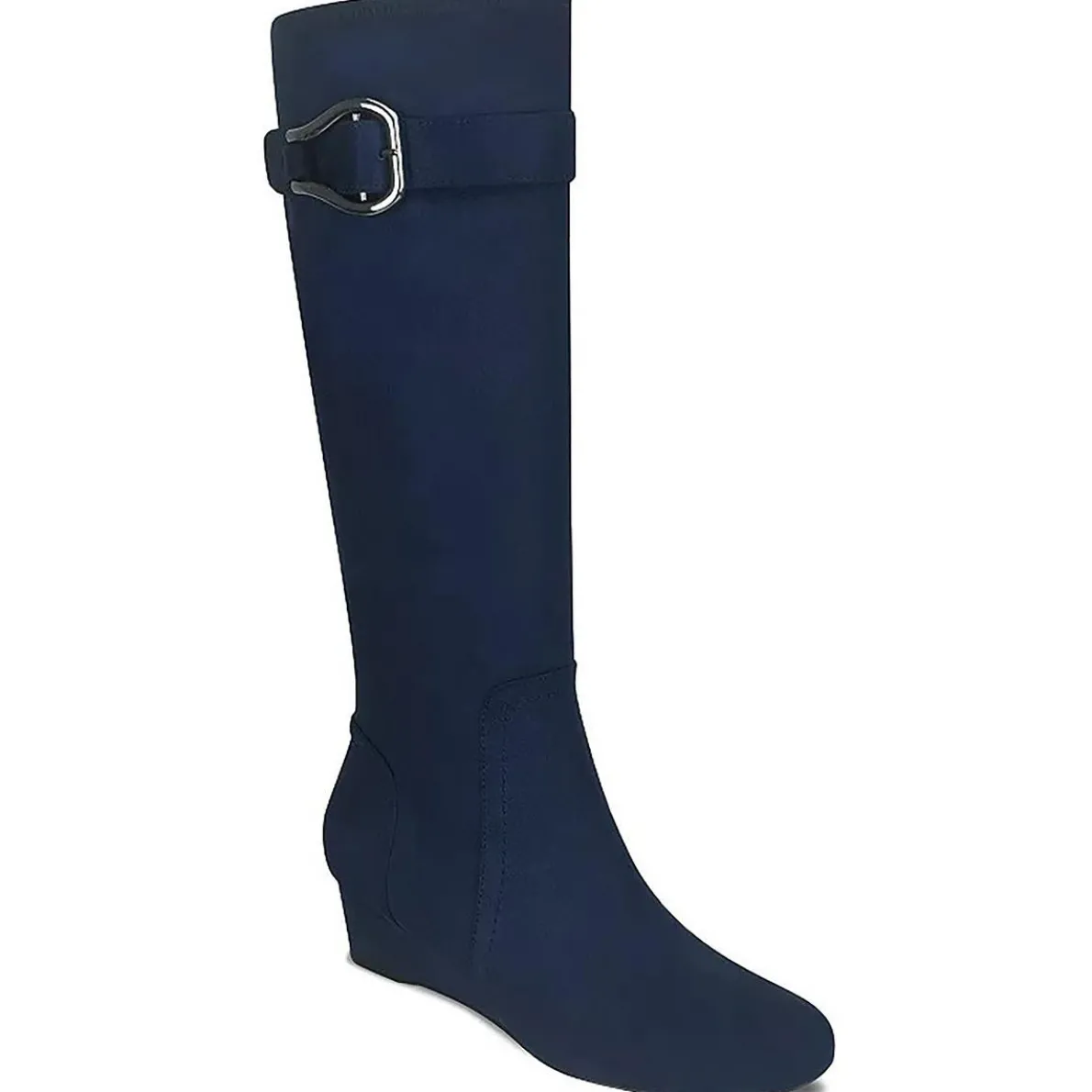 GELSEY Faux Suede Zipper Knee-High Boots
