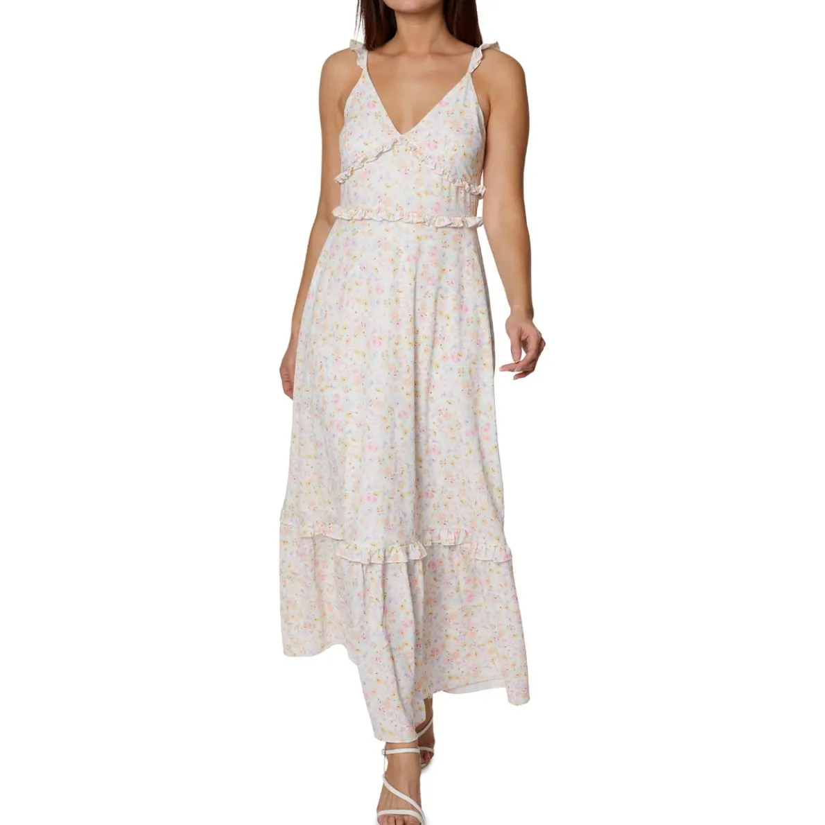 Floral Ruffled Maxi Dress