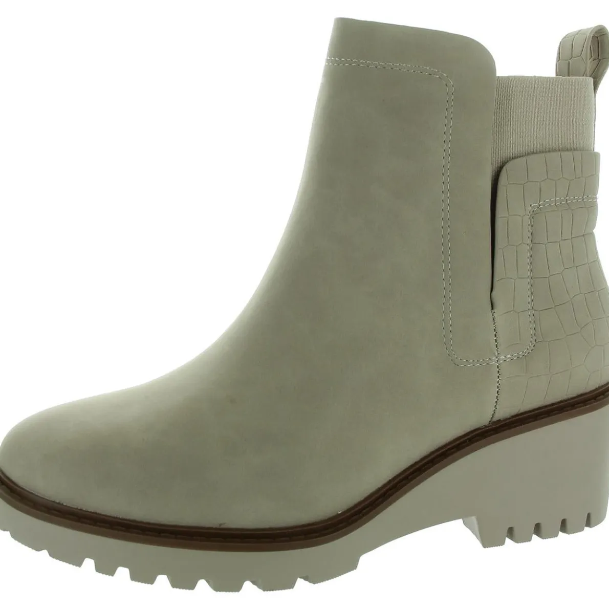 Embossed Nubuck Ankle Boots