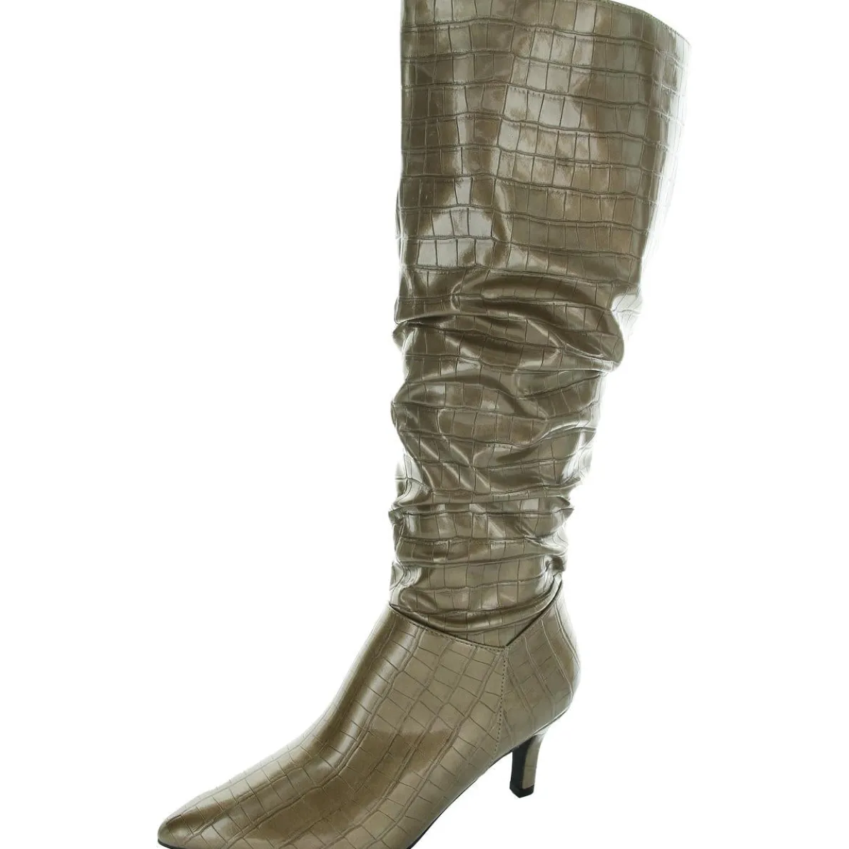 Ruched Knee-High Boots